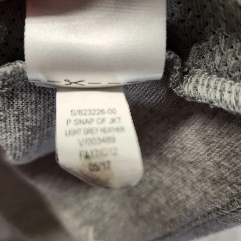 Old Navy Girls L 10/12 Open Front Sweatshirt Shrug w/Pockets & Snap Neck Grey
